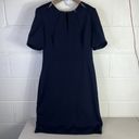 Badgley Mischka RTR 
Navy Star Neckline Sheath Navy Sz 14 1x Wedding mesh neck Photo 3