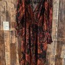 ZARA paisley dress midi v neck XXL 44 length x 17 inch Photo 0