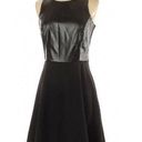 Laundry by Shelli Segal Shelli Segal Faux Leather Fit & Flare Dress Size 4 Photo 0