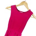 Bebe  Womens Blouse Pink Sleeveless Scoop Neck Peplum Stretch Cutout Back XS Photo 3