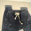 One Teaspoon NEW Size XS Womens  Fox Black Shabbies Drawstring Boyfriend Jeans Photo 8