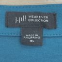 J.Jill  Wearever Collection Womens Size XL Teal Cardigan Sweater Single Button Photo 11