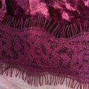 Crushed velvet/lace burgundy /red tank top Photo 7