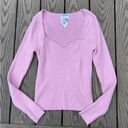 Old Navy NWT  Sweetheart Neckline baby pink long sleeve sweater top Photo 1