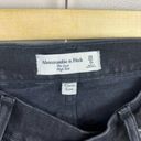 Abercrombie & Fitch  Dad High Rise Jeans Size 0/25 Short Black Criss Cross Waist Photo 3