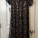 LuLaRoe  Carly High Lo BlackSwing Dress with Shimmer Print—Size XS Photo 1