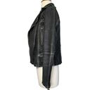 ALLSAINTS Vintage  Leather Moto Jacket Black Grunge Distressed Biker Quilted Sz 0 Photo 9