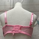 Juicy Couture  Padded Pink Lace Adjustable Straps Women’s Cup Size 38DD Barbie Photo 9