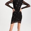 Cinq à Sept  Women's Marlene Rhinestone Star Shirred Mesh Mini Dress Black Size 4 Photo 0