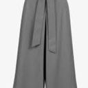 AELLA Los Angeles Gray Culotte Trouser Tie Waist Office Business Pants Size 8 Photo 0