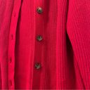 Coldwater Creek Red Knit Cardigan PM Petite Medium Photo 5