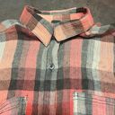 We The Free Plaid Lace Back Flannel Shirt Photo 3