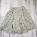 LuLaRoe  Green & Orange Pleated A-Line Mini Skirt Women's Size Medium Photo 0