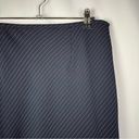 Anne Klein  Navy Blue Diagonal Stripe Midi Pencil Skirt 8 Photo 2