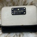 Kate Spade  Snap Zip Wallet Ivory Black Tan Photo 11