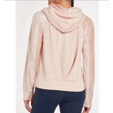 CALIA Effortless Cameo Rose Pink Velvet Mixed Media Hoodie Sweatshirt Sz M Size M Photo 7