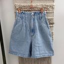 ZARA High Waisted Denim Shorts Photo 2