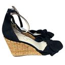 Jessica Simpson  Delirah Black Suede Wedge Sandals 7 1/2 Photo 0