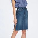 Dear John  Oakland Classic High Waisted Double Side Slit Denim Mini Skirt Size 25 Photo 1