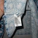 Hill House NWT  Blue Linear Floral Poly Crepe The Millie Top Size XL Photo 5