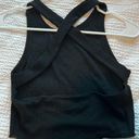 Princess Polly Black Cross Back Tank Top Photo 0