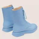 Stuart Weitzman McKenzee Cornflower Blue Combat Boots NWT Photo 2