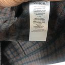 Vince  Women's Check Plaid Wool Blend Belted Pea Coat Size Large NEW Photo 2