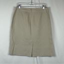 Larry Levine  Tan‎ Linen Blend Scalloped Front Skirt NWOT Photo 3