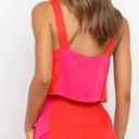 Petal and Pup  Lula Red & Pink Colorblock Cropped Tank Top 4 Photo 1