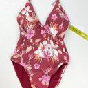 Gianni Bini One Piece Floral Kailua Swim Suit Red Photo 2