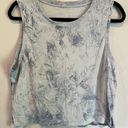 Lululemon  Train To Be Tank White Luna Blue Tye Dye Mesh Yoga Workout size 10 Photo 2