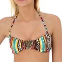 Hobie NEW  Sierra Bandeau Beaded Stripe Swim Bikini Brown Yellow Orange Boho M Photo 0