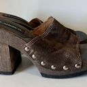 Candie's 90s Y2K Vintage Candie’s Wooden Clog Mule Platform Open Toed Sandal Photo 4