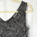 Alfani New  Dot Print V-Neck Shark Bite Hem Tunic Tank Top Black White Photo 4