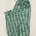 Amazon Silk Green Striped Pajama Set Photo 3