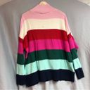 Crown & Ivy NWT Crown Ivy XL multi colored stripe mock turtleneck cable knit oversized swe… Photo 6