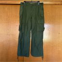 Aritzia Tna Supply Cargo Utility High Rise Pants in Green Kombu Size 12 Photo 1