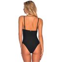 Relleciga NWT  Bandeau One Piece Swimsuit Black L Photo 4