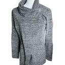 Danskin Womens  French Terry Bliss Yoga Wrap Athletic Jacket in Charcoal - Sz S Photo 1