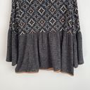 THML  Anthropologie Top Boho Flair Sleeve Geometric Jacquard Size Medium Photo 9