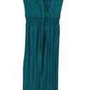 DKNY  Teal Pleated Sleeveless Midi Dress Photo 0