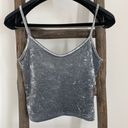 Bershka Baby Light Dusty Blue  Velvet Cropped Tank / Size S Photo 1