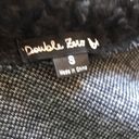 Double Zero  Black White Sherpa Collar Tie Front Sweater Women's Size Small Photo 9