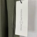 Treasure & Bond New  Soft Modal Knit High Waist Joggers Olive Sarma Photo 11