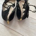 Unisa lace up ballet flats in black suede Photo 3