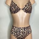 Good American New. Cheetah print high rise bikini.  size 2 = S/M. Retails $129 Photo 0