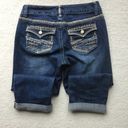 Maurice's  SIZE 3/4 BLUE BLING CROP JEANS Photo 1