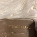 Arturo Chiang  Leather Boots size 9 excellent condition wedge heel 4” color gray Photo 2