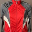 Oleg Cassini  Sport Red Track Jacket Womens Petite Lightweight Zip Cotton New PL Photo 1