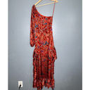 Alexis Marseille Asymmetrical Hi-Low Floral Dress/Gown Red Floral Size Small Photo 7